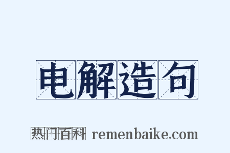 电解造句是什么意思的图片